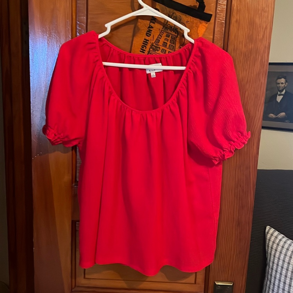 Madewell Texture & Thread Puff Sleeve top